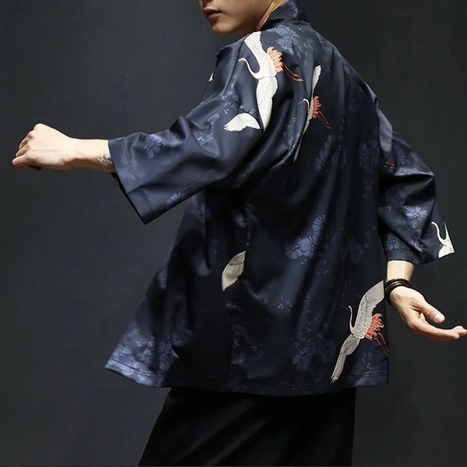 Pánské stylové lení kimono