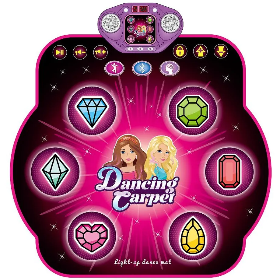 Taneční Podložka Toys Elektronická Taneční Podložka S Rozsvícením 6 Kláves A Bezdrátovým Bluetooth, 5 Herních Režimů Princess Dance Mat, Narozeninové Vánoční Dárky