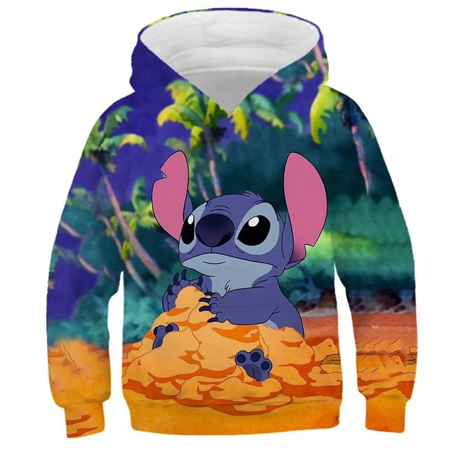 Dětská roztomilá mikina s kapucí Stitch