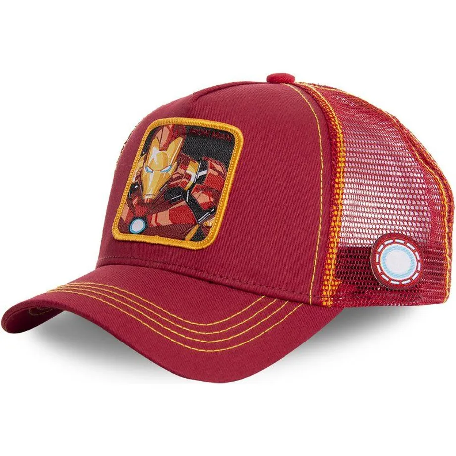 Unisex baseballová kšiltovka s motivy animovaných postaviček IRON MAN RED