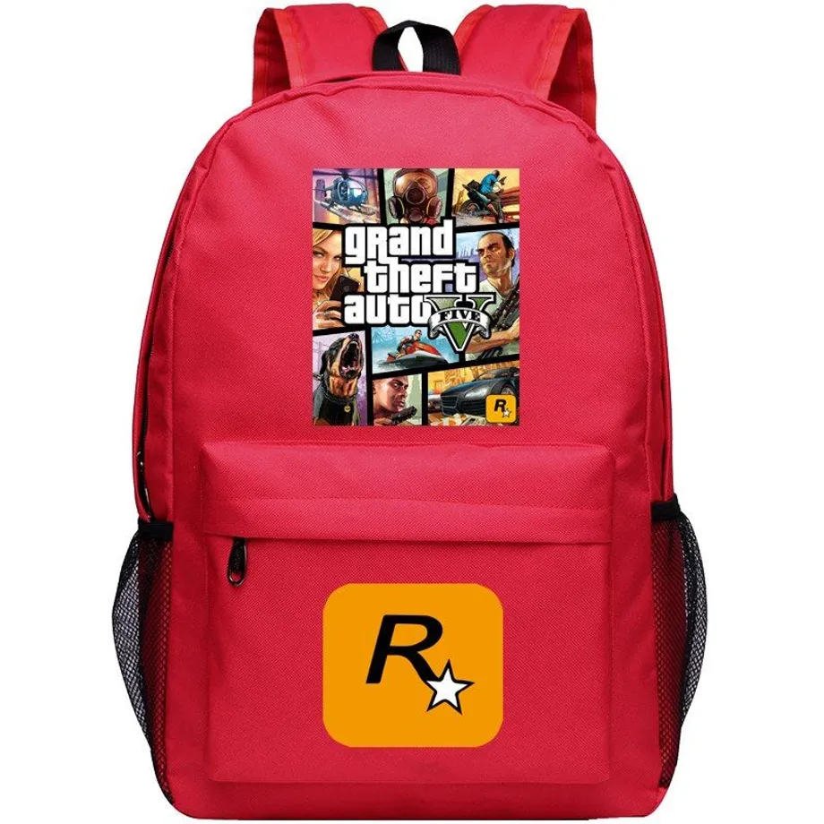 Plátěný batoh pro teenagery s motivy hry Grand Theft Auto