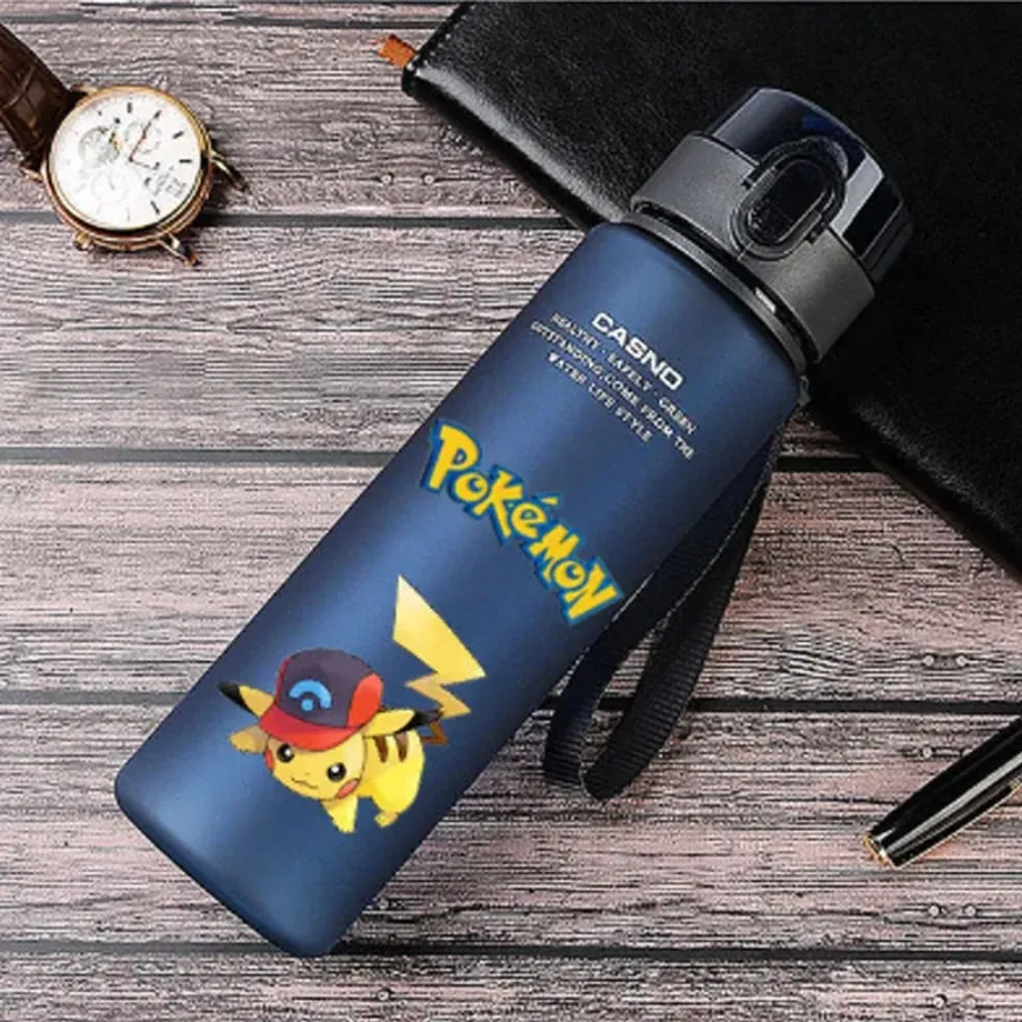 Dětská sportovní láhev na pití s roztomilými obrázky známých Pokémon postaviček