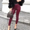 wine-red-pu-pant