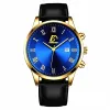 Leather Gold Blue