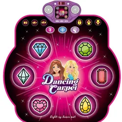 Taneční Podložka Toys Elektronická Taneční Podložka S Rozsvícením 6 Kláves A Bezdrátovým Bluetooth, 5 Herních Režimů Princess Dance Mat, Narozeninové Vánoční Dárky