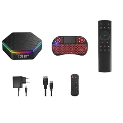 Android TV box 4/32 GB s hlasovým ovladačem a klávesnicí