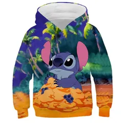 Dětská roztomilá mikina s kapucí Stitch