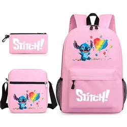 Set školních potřeb Stitch - Batoh a penál + taška přes rameno