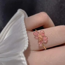 Motýlí víla Girl Soft Aesthetic Glass Ring