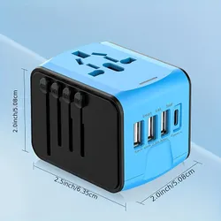 Univerzální cestovní adaptér s rychlonabíjením - 4× USB + USB-C