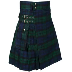 Modrý a zelený Tartan Pánské skotské kilty