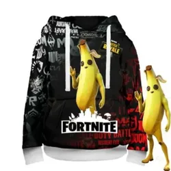 Stylová unisex mikina s kapucí a motivem postav z oblíbené hry Fortnite