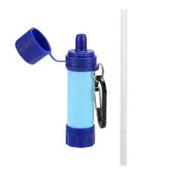 Venkovní pitná voda Filtrační nástroje Hiking Survival Water Purifier w / Straw pro nouzové kempování Hiking Backpack Survival Tool