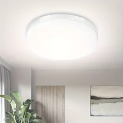 2ks Moderní 24W Kulaté LED Stropní Svítidlo 2. Generace, 5000K 2200LM IP54 Vodotěsné Koupelnové Světlo, Ložnice Obývací Pokoj Koupelna Chodba Kuchyňské Světlo